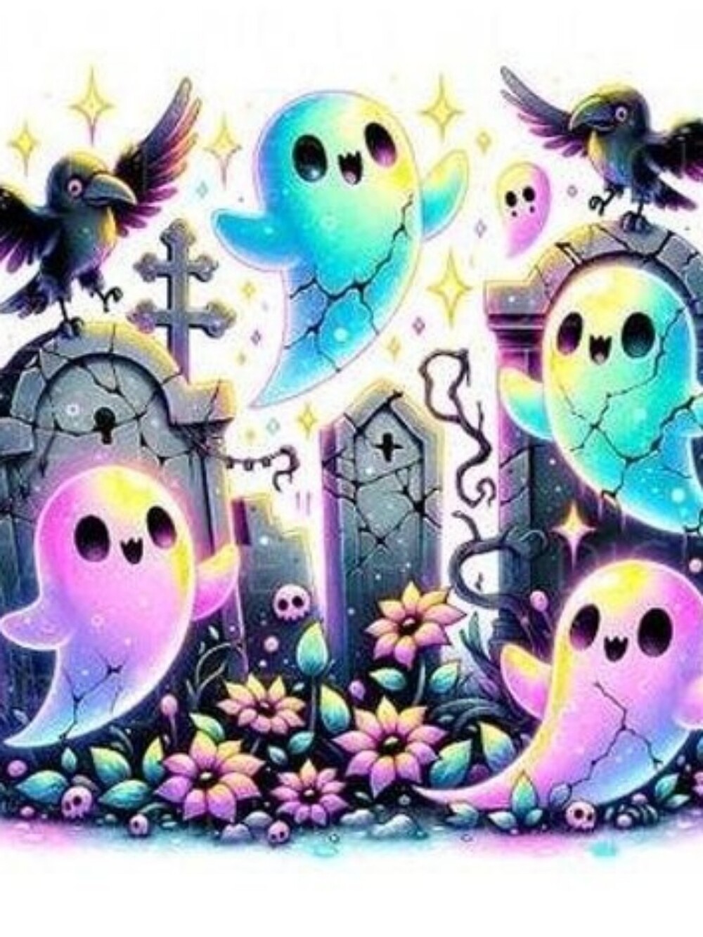 Graveyard Ghosts DIY 5D Full Round Drill Diamond Painting